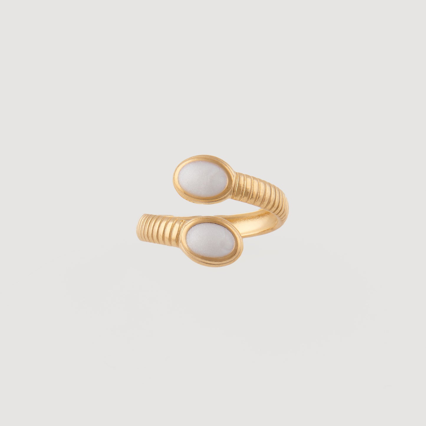 White Saintorini Ring