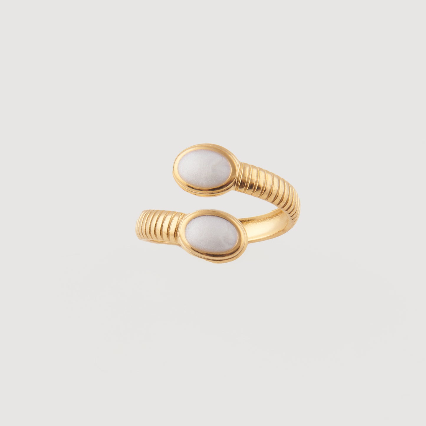 White Saintorini Ring
