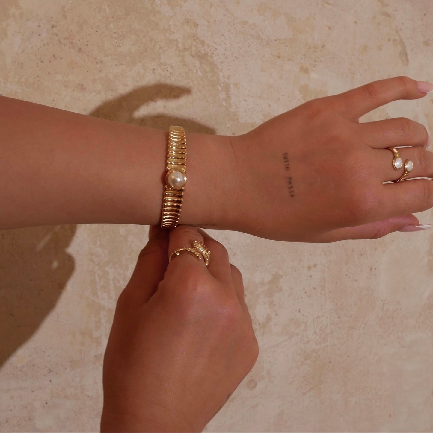 White Saintorini Ring